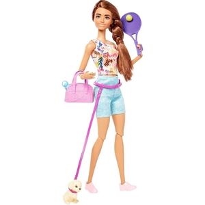 Barbie Fitness and Sports Doll Set with Puppy and Accessories